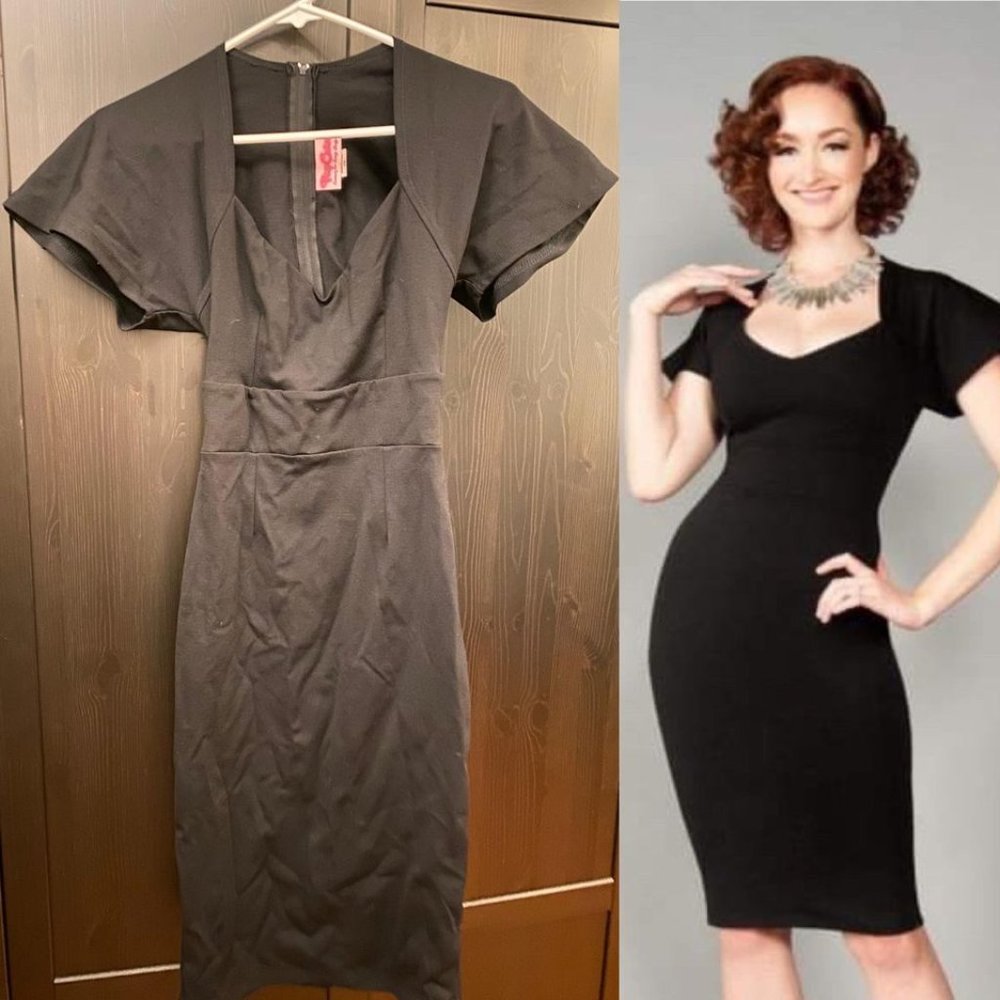 Venus Dress in Black Ponte, XS, Worn Once